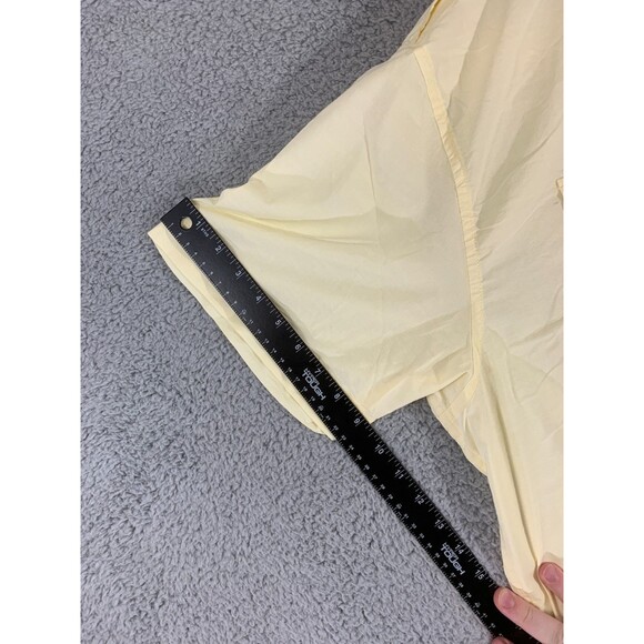 Men's Free Planet 4X Button-up Short Sleeve 4X Yellow Shirt Stretch - Picture 8 of 10